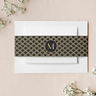 Bandeau De Faire-part Collection de Mariages Art Déco Gatsby vintage des
