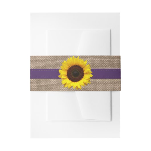 Bandeau De Faire-part Collection de Mariages de tournesol rustique - vio (Devant example)