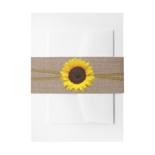 Bandeau De Faire-part Collection de Mariages de tournesols rustiques