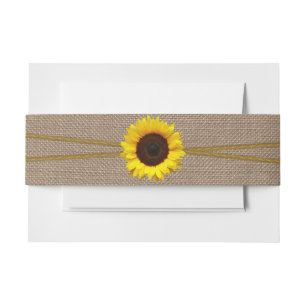 Bandeau De Faire-part Collection de Mariages de tournesols rustiques