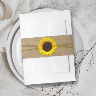 Bandeau De Faire-part Collection de Mariages Kraft, dentelle et tourneso