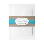 Bandeau De Faire-part Collection de Mariages Rustic Blue Bow (Devant example)