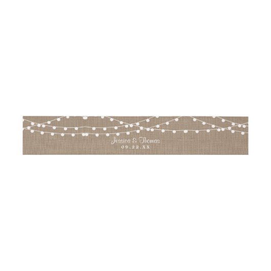 Bandeau De Faire-part Collection de Mariages Rustic Burlap (Plat)