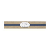Bandeau De Faire-part Collection Kraft, dentelle et tournesol - Navy (Plat)