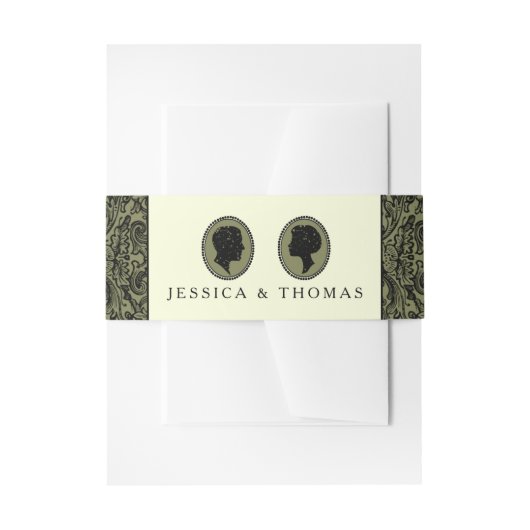 Bandeau De Faire-part Collection Mariage Silhouette Art Déco (Devant example)