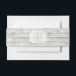 Bandeau De Faire-part Collection Nautique blanchie à la chaux Wood Beach<br><div class="desc">Collection Nautique blanchie à la chaux Wood Beach Wedding - Invitation Belly Bands.</div>