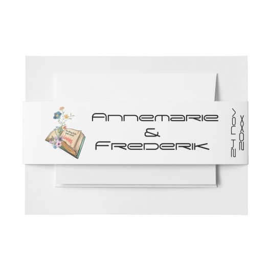 Bandeau De Faire-part Coloré | Boho | FLEUR SAUVAGE (Devant Example)