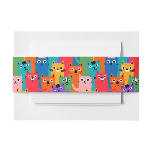 Bandeau De Faire-part Colorful cats (Devant Example)