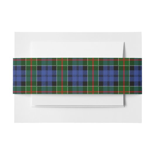 Bandeau De Faire-part Colquhoun Scottish Tartan Belly Band (Devant Example)