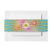 Bandeau De Faire-part Comics Comic Book Bar Mitzvah Star de David (Devant Example)