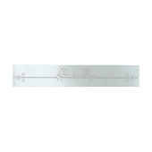 Bandeau De Faire-part Conception de défilement argent sur argent (Plat)