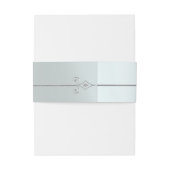 Bandeau De Faire-part Conception de défilement argent sur argent (Dos Example)