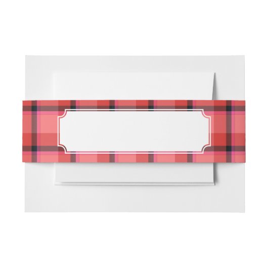 Bandeau De Faire-part Conception de tartan (Devant Example)