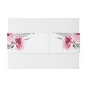 Bandeau De Faire-part Coquelicots aquarelle rose chic (Dos exemple)