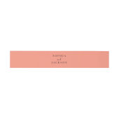 Bandeau De Faire-part Coral Pop Moderne Minimaliste Invitation Bande Bel (Plat)