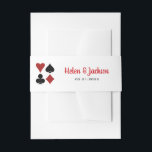 Bandeau De Faire-part Costume carte Black Red Las Vegas Casino Mariage<br><div class="desc">Éblouissez vos invités en leur envoyant leurs cartes de faire-part de mariage et d'enceinte,  le tout soigneusement emballé avec ce groupe unique de spade,  diamant,  club,  et enveloppe du coeur. Ils attendront avec impatience ce mariage incontournable !</div>