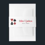 Bandeau De Faire-part Costume carte Black Red Las Vegas Casino Mariage<br><div class="desc">Éblouissez vos invités en leur envoyant leurs cartes de faire-part de mariage et d'enceinte,  le tout soigneusement emballé avec ce groupe unique de spade,  diamant,  club,  et enveloppe du coeur. Ils attendront avec impatience ce mariage incontournable !</div>