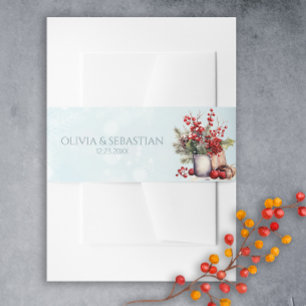 Bandeau De Faire-part Cosy Winter Rowan bouquet Mariage