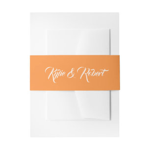 Bandeau De Faire-part Coucher de soleil Orange minimaliste moderne