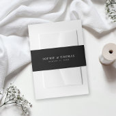 Bandeau De Faire-part Couleur modifiable Mariage classique moderne