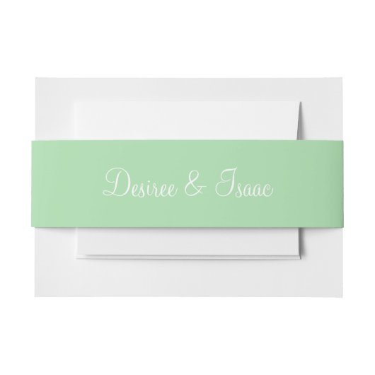 Bandeau De Faire-part Couleur simple complémentaire Celadon (Devant Example)