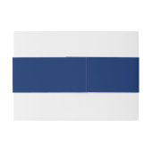 Bandeau De Faire-part Couleur solide bleue royale (Dos exemple)