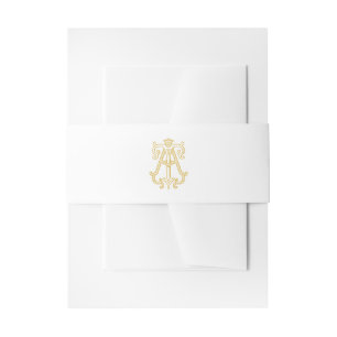 Bandeau De Faire-part COULEURS ÉDITABLES À Monogram TA Monogram Belly Ba