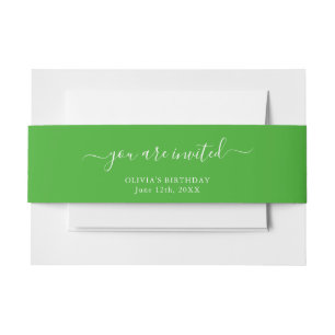 Bandeau De Faire-part Couleurs éffrayantes - Bright Green Invitation Bel