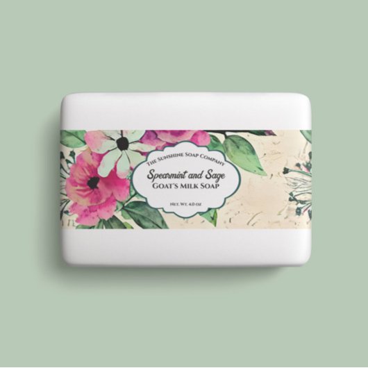 Bandeau De Faire-part Country Flowers Soap Belly Band