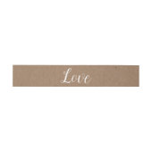 Bandeau De Faire-part Country Love Brown & White Kraft Rustic Mariage (Plat)