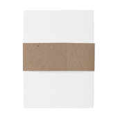 Bandeau De Faire-part Country Love Brown & White Kraft Rustic Mariage (Dos Example)