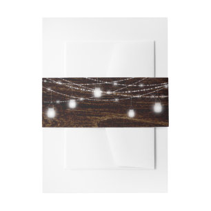 Bandeau De Faire-part Country Rustic Mason Jar Lights Belly Band