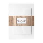 Bandeau De Faire-part Country Rustic Monogram Branche & Mariage bois (Devant example)