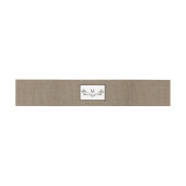 Bandeau De Faire-part Country Rustic Monogramme Branche & Mariage Burlap (Plat)
