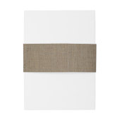 Bandeau De Faire-part Country Rustic Monogramme Branche & Mariage Burlap (Dos Example)