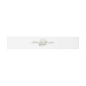 Bandeau De Faire-part Couples d'Hydrangea blanc Nom et date du Mariage (Plat)