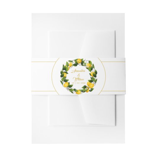 Bandeau De Faire-part Couronne de citron moderne | MARIAGE (Devant example)