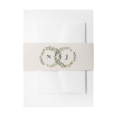 Bandeau De Faire-part Couronne florale rustique initiale mariage (Devant example)