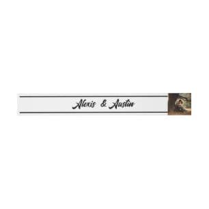 Bandeau De Faire-part Cowboy et Cowgirl embrasser un Mariage de style oc