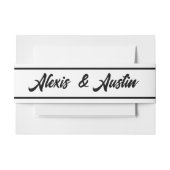 Bandeau De Faire-part Cowboy et Cowgirl embrasser un Mariage de style oc (Devant Example)