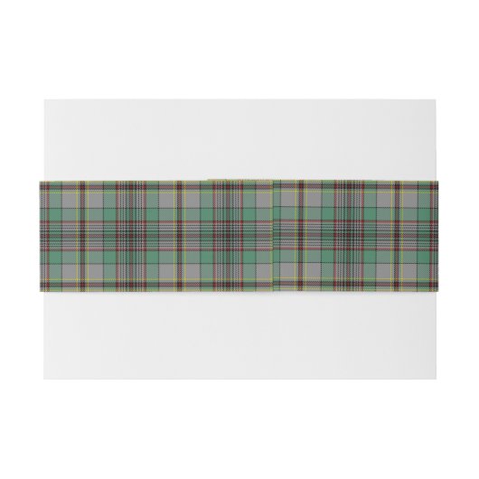 Bandeau De Faire-part Craig Scottish Tartan Belly Band (Dos exemple)