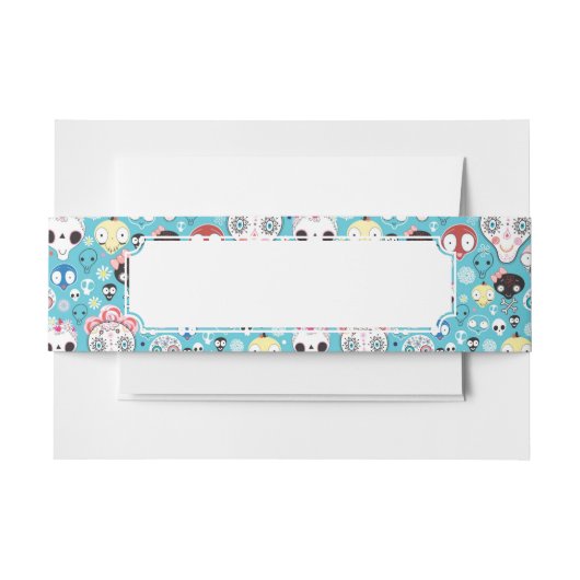 Bandeau De Faire-part Crâne riant de texture (Devant Example)