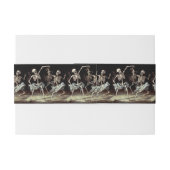 Bandeau De Faire-part Crânes et sketons dansants Mariage gothique (Dos exemple)