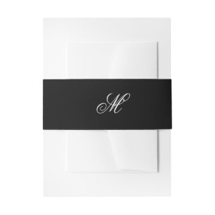 Bandeau De Faire-part Cravate noire Noir Blanc Bande de ventre