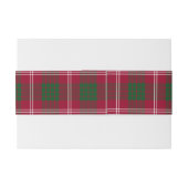 Bandeau De Faire-part Crawford Scottish Tartan Belly Band (Dos exemple)