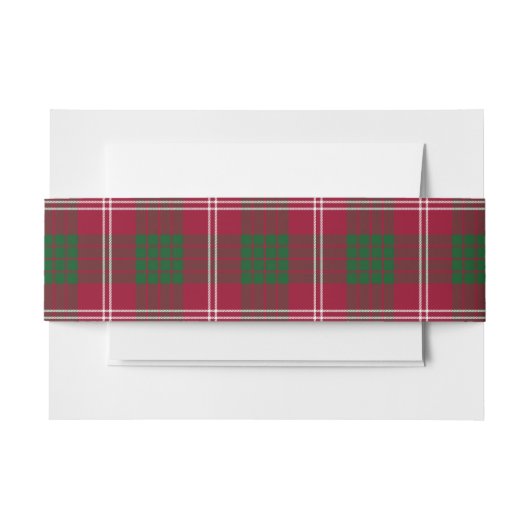 Bandeau De Faire-part Crawford Scottish Tartan Belly Band (Devant Example)