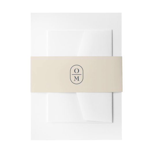 Bandeau De Faire-part Cream | Couple Monogram Wedding Invitation  (Devant example)