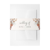 Bandeau De Faire-part Crème Boho Mariage noir et blanc (Devant example)