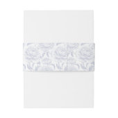 Bandeau De Faire-part Crest Monogram Dusty Mariage bleu (Dos Example)