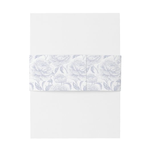 Bandeau De Faire-part Crest Monogram Dusty Mariage bleu (Dos Example)